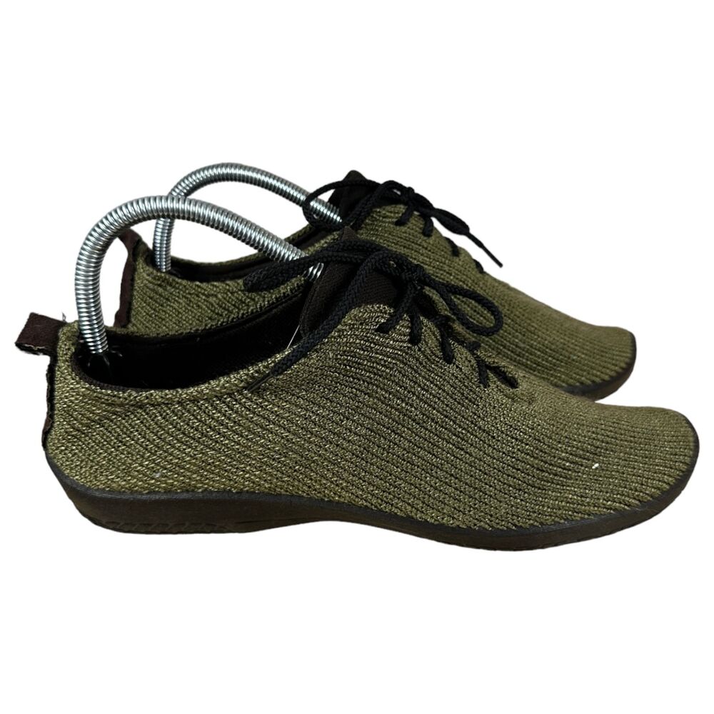 A'rcopedico Green Knit Crochet Lace Up Sneakers Women's Size 42 US 10.5-11